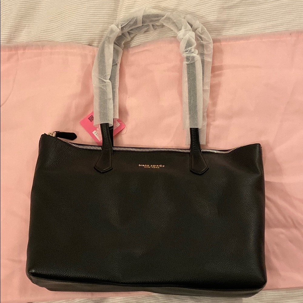 kate spade Black Shoulder Bag with Textured Material